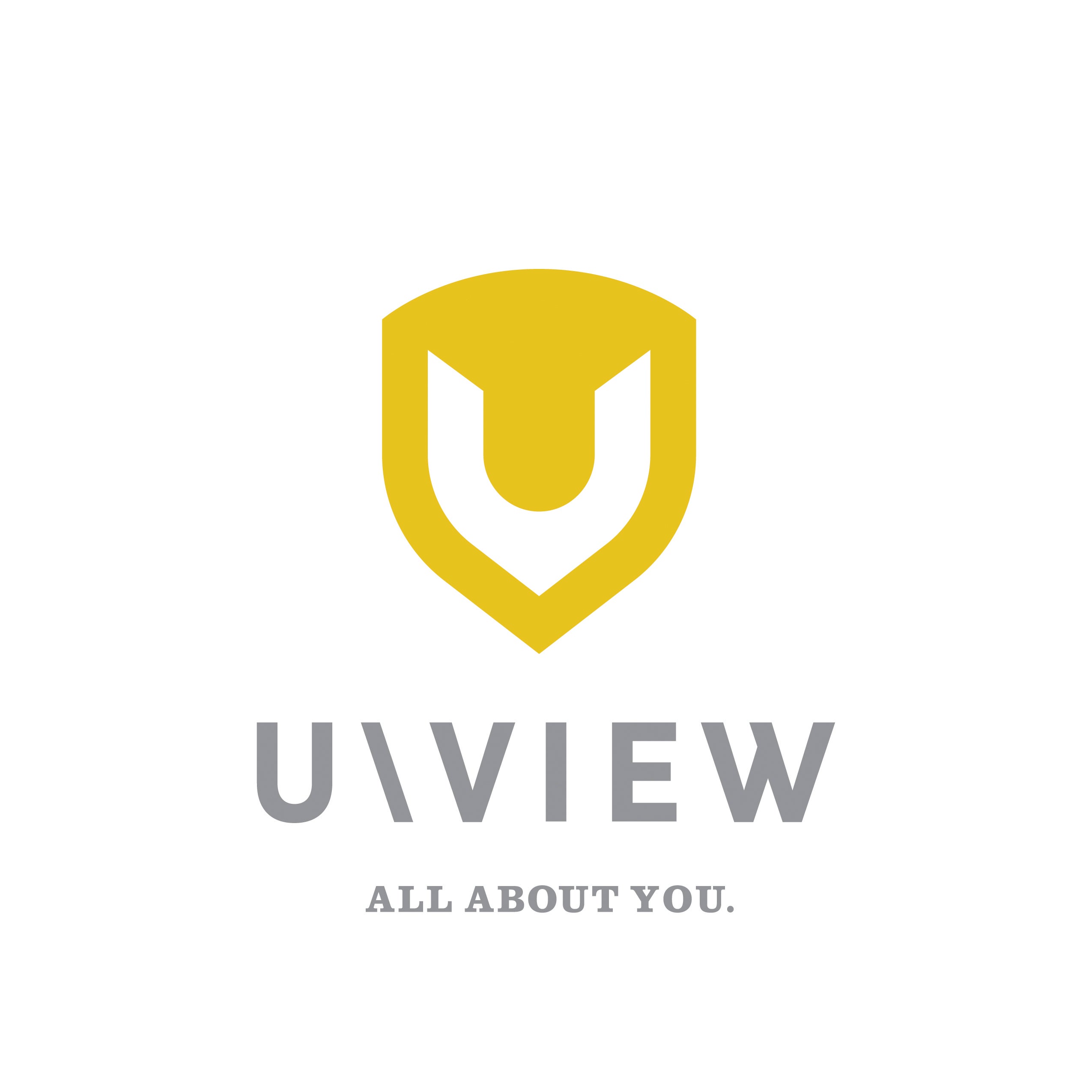 Logo with stylized “U” shield above the word “U View”